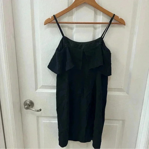J.Crew Womens Black Tiered Spaghetti Strap Dress Mini Size 0 Cocktail Party - Picture 5 of 5